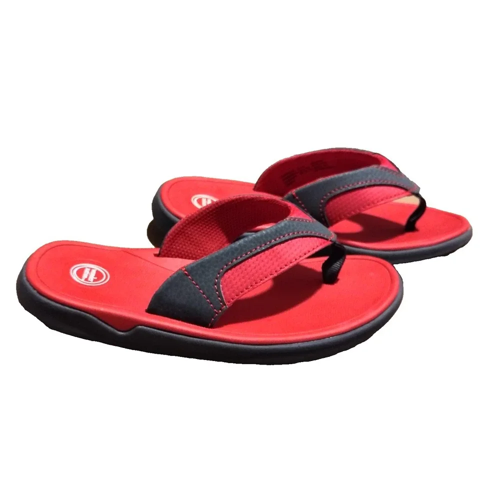 Kids Wonder Nation Red Water Proof Flip Flop Sandals Size 13.5 Sport Summer NWOB